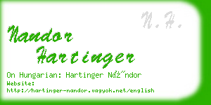 nandor hartinger business card